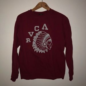Maroon RVCA Indian Hoodie